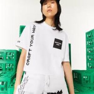 Crewneck Crop TEE Lacoste Minecraft Collab
